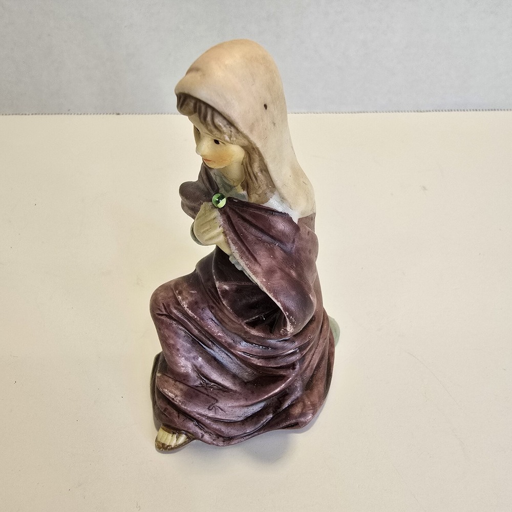 Nativity Set Porcelain Mother Mary Figure Replacement Part Vintage - Picture 5 of 7